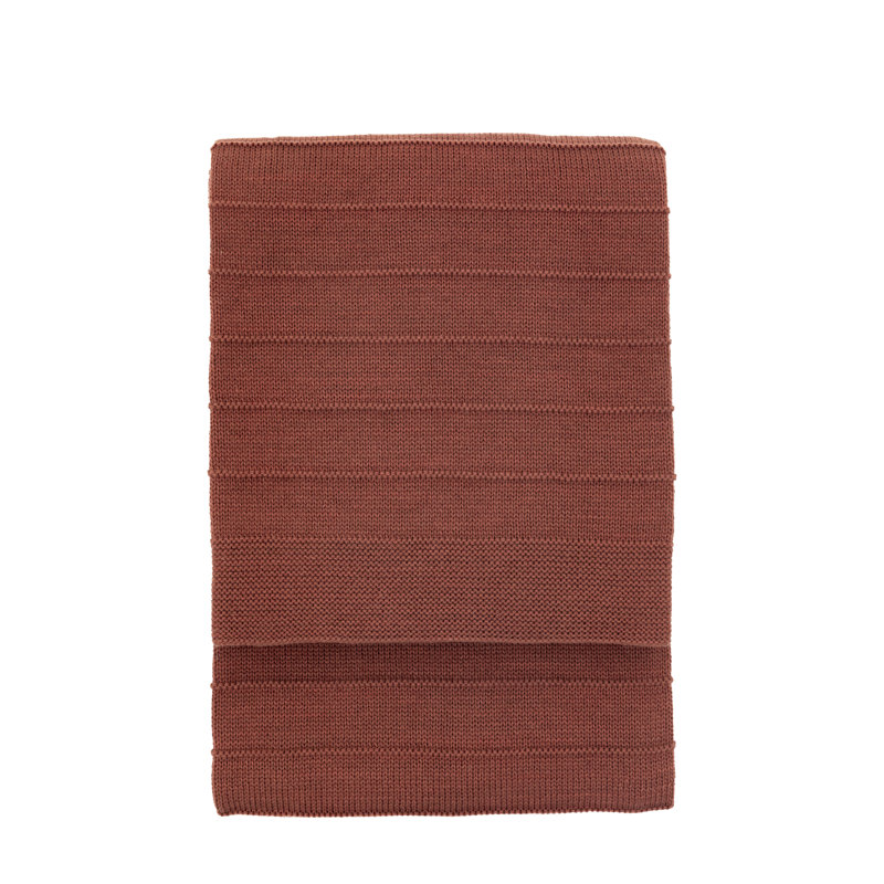 Florence Knit Throw Nutmeg 1300x1700mm, Nutmeg