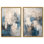«Glamour Blue Gold Luxe», ensemble d'art mural sur toile par Art Remedy