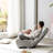 Comfortable Lazy For Dormitory, 4-Segment Adjustable - Linen Reclining Chair Living Room, Folding And Space Efficient Gray