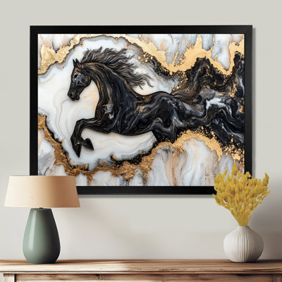 Martae, esprit foncé de l'étalon cheval I - cheval, art mural