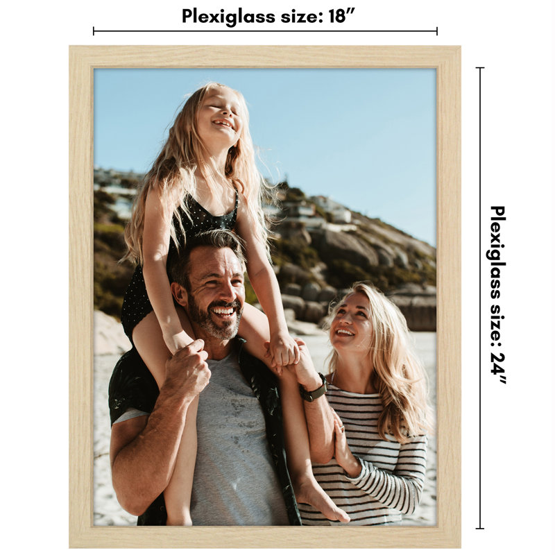 Affiche Bezuchov - Cadre photo en bois avec housse en plexiglas, Chêne naturel, L 18 po x H 24 po