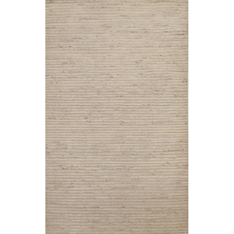 One-of-a-Kind 4'1" x 6'5" New Age Rectangle Wool Area Rug in Beige
