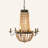 Feloice Metal Draped Wood Bead Chelier-1592660478