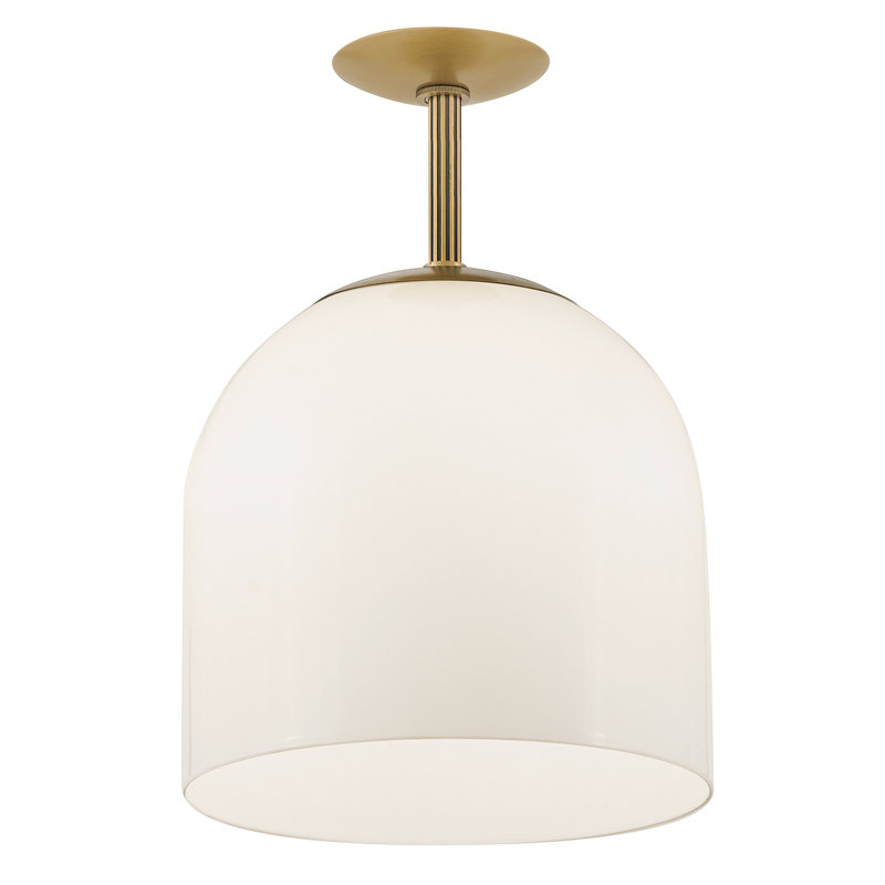 1 - Light Dome Pendant, Heritage Brass