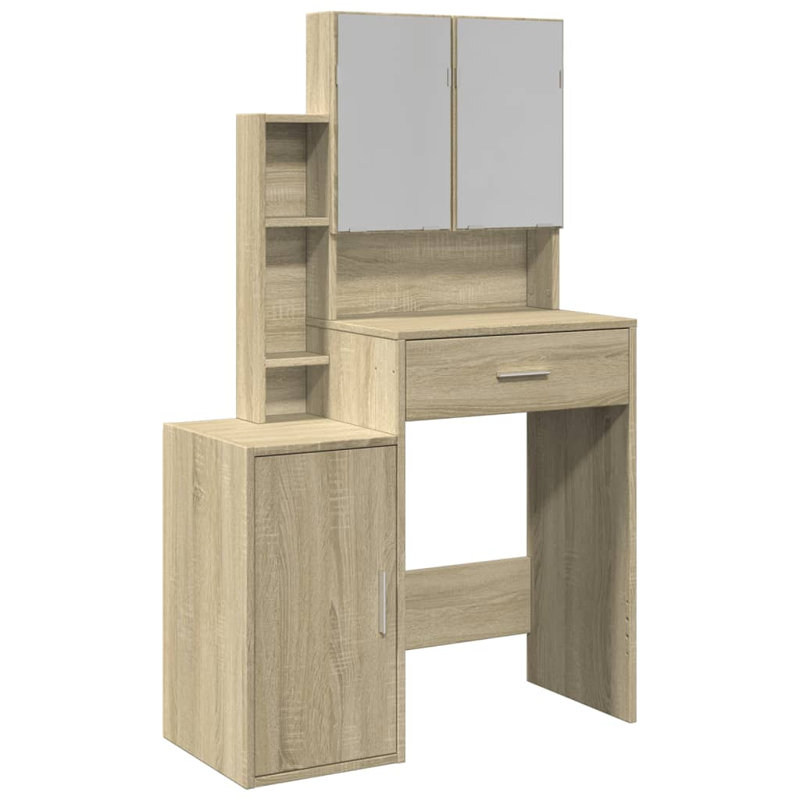 Dressing Table With Cabinet 80X35x132 Cm, Sonoma Oak