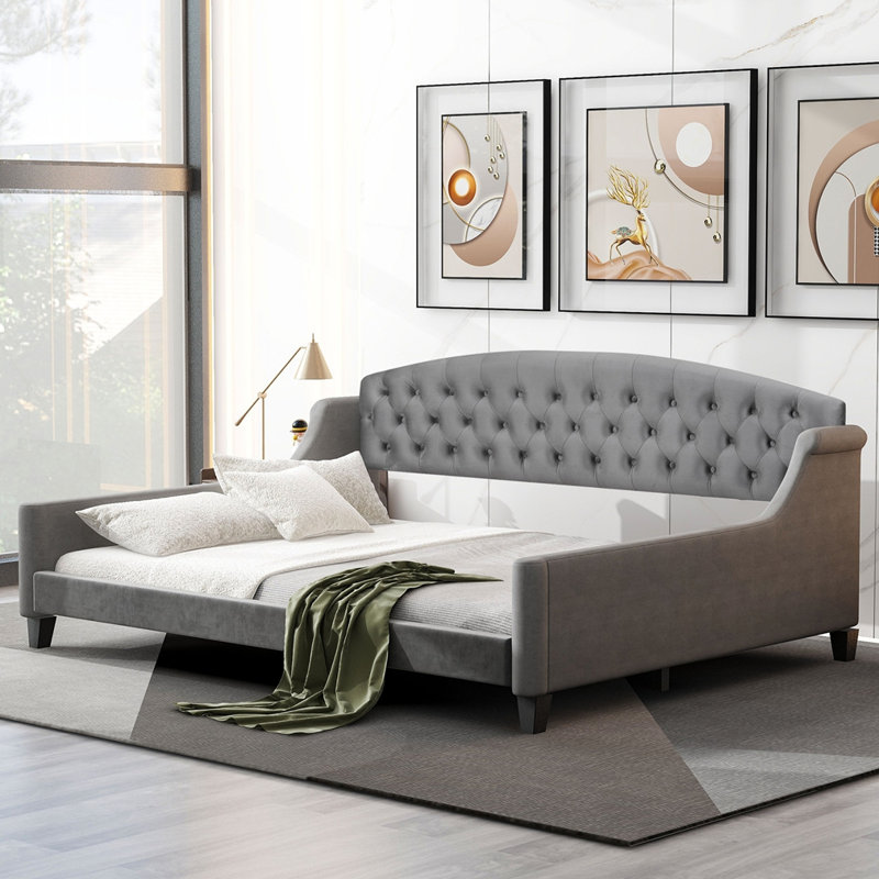 Lit de jour Modern Luxury, Gris, Double