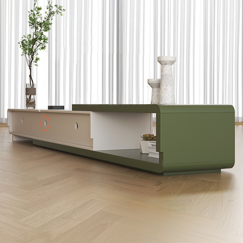 Meuble télé en bois extensible, H 12,6 po