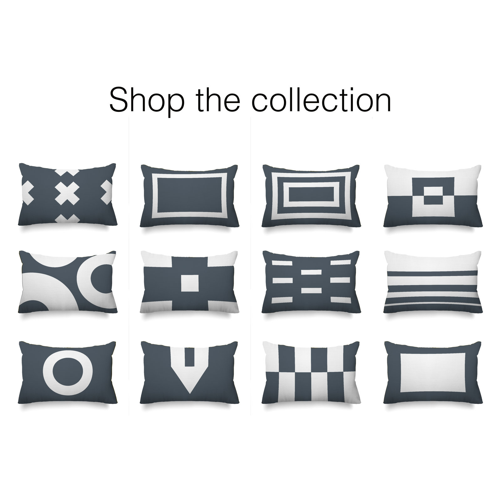 Luella Geometric Indoor/Outdoor Throw Pillow, Gray