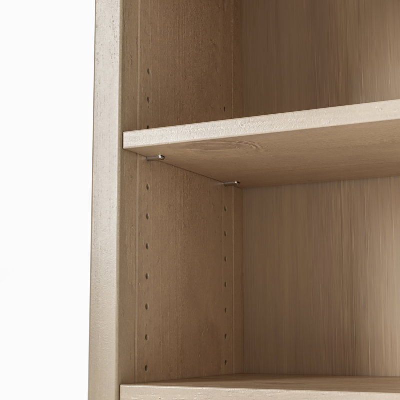 Colton Bookcase, (4 Shelves) 48" H x 30" W x 13"D, Light Oak