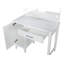 Ensemble de coiffeuse avec éclairage et tabouret Bryken blanc et gris foncé