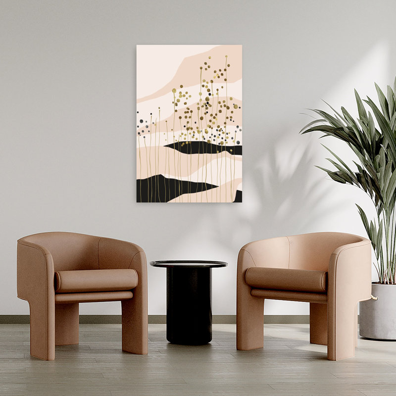 Art contemporain, paysage contemporain abstrait, minimaliste et élégant, H 36 po x l 24 po