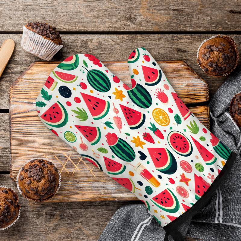 Sweet Summer Melon Oven Mitt Cotton Twill