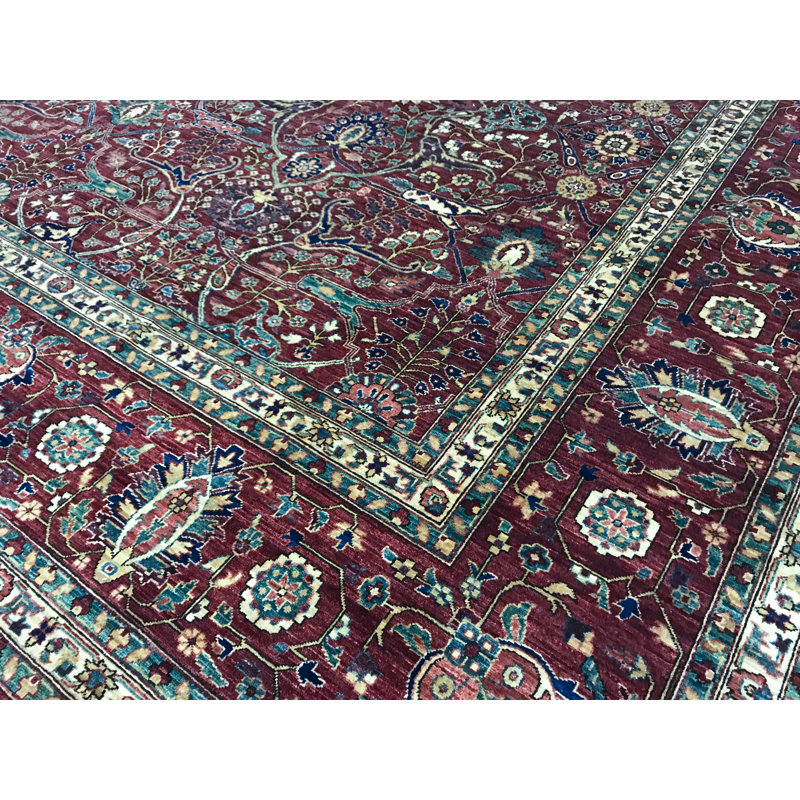 Hand-Knotted High-Quality Red Area Rug