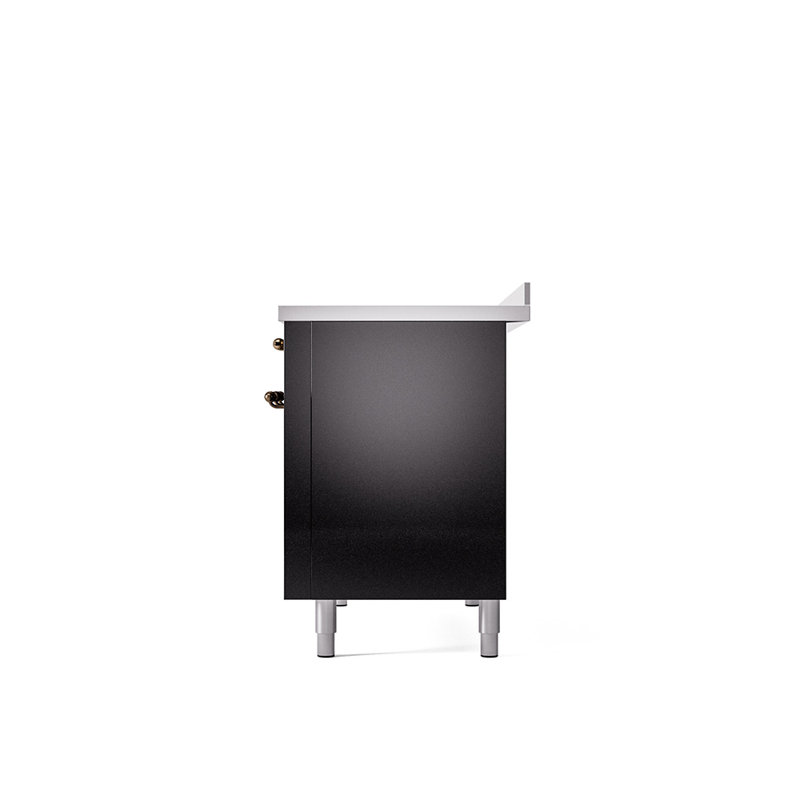 ILVE Nostalgie II 48 in Induction Range, Glossy Black/Bronze