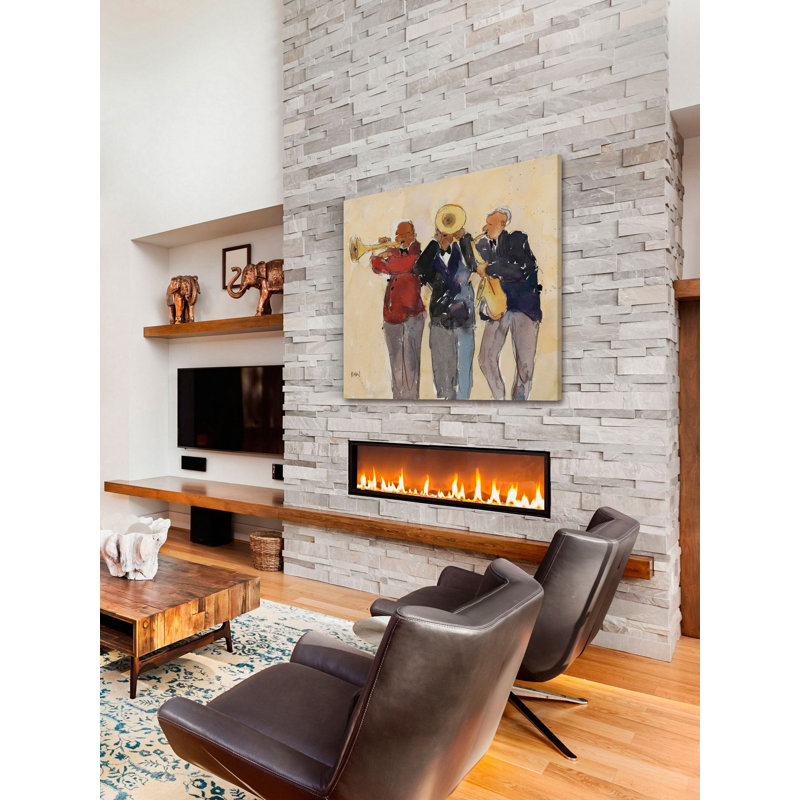Jazz Trio II - Wrapped Canvas Print, 81cm H x 81cm W x 4cm D