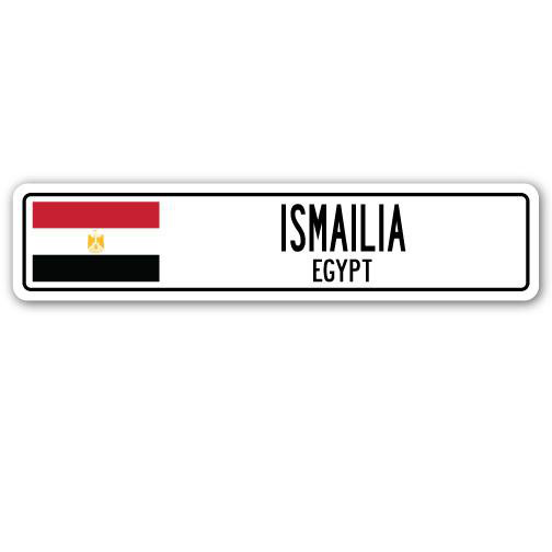 Panneau de signalisation en aluminium Ismailia, Égypte, H 6 po x l 24 po x P 1 po
