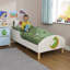 Kids White Toddler Bed – Dinosaur