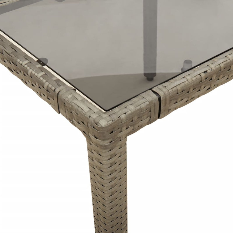  Garden Dining Set Grey, Dark Grey, 6, Gray