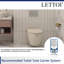 Toilette murale à double chasse LETTOI, cuve en forme de U, 1,1 / 1,6 gpf, siège à fermeture rapide à fermeture en douceur inclus