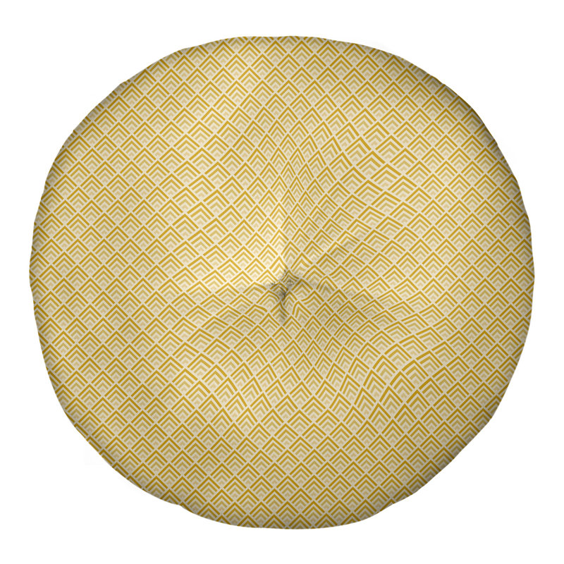 Coussin de sol géométrique Katelyn Elizabeth, 30 po x 30 po, Jaune
