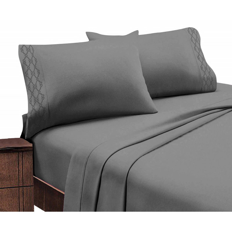 Microfiber Sheet Set, Full, Gray