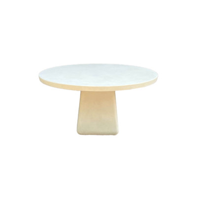 Christofer Makura Round Off-White Fiber Cement Table