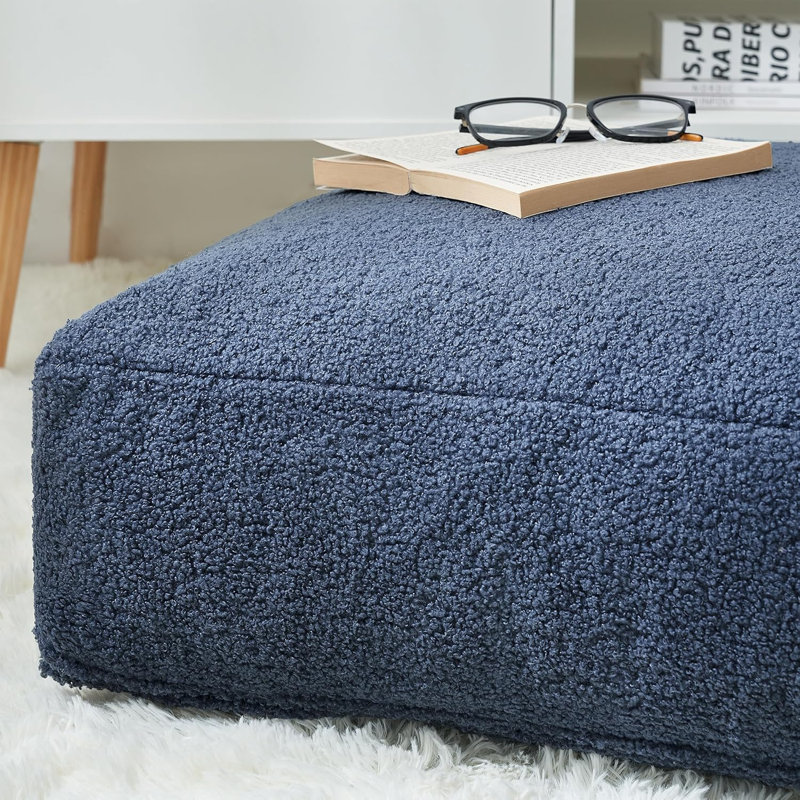 Rainha Cozy Floor Pillow - Square, Blue