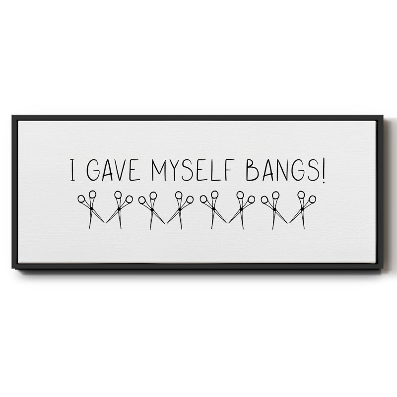 «I Gave Itself Bangs!» - Toile encadrée, H 8 po x l 20 po
