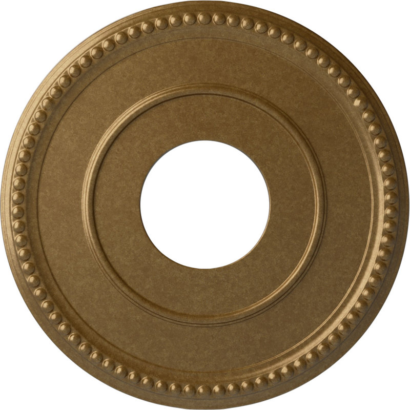 Médaillon de plafond Endurathane Jackson, DE 12 1/4 po x P 4 po x P 1 1/8 po (convient aux auvents jusqu'à 7 3/8 po), fini cuivre peint à la main