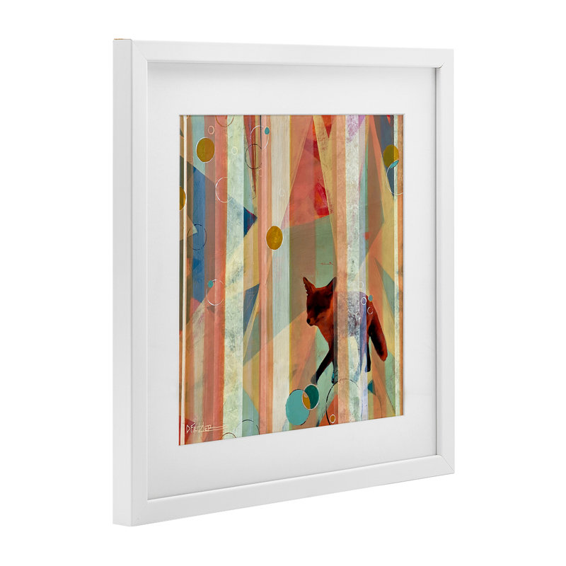 «Make My Move Fox», reproduction sous verre encadrée, design par Dianna Fritzler, H 16 po x l 16 po