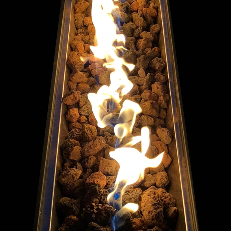 Table foyer d'extérieur au propane / gaz naturel en acier avec couvercle Casselton, Noir, H 25 po x l 42 po x P 20 po