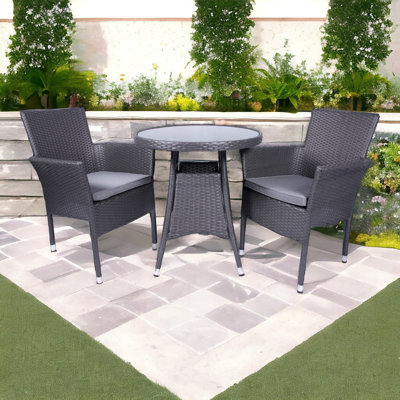 MALAGA 2 Seater Stacking Bistro Set