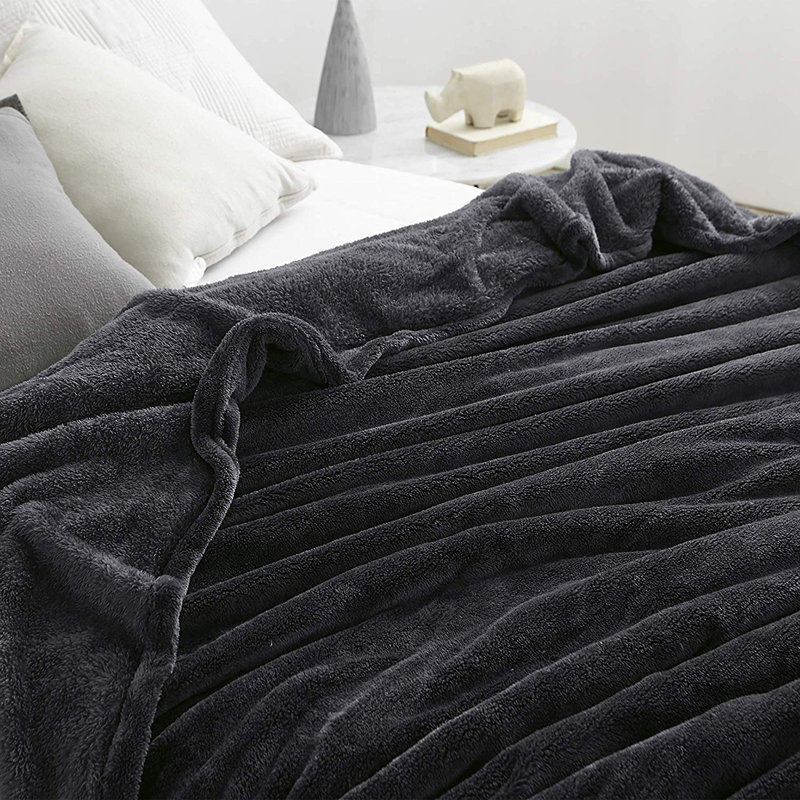 Other Items Coma Inducer Fleece Sheet Set, King Sheet Set + Fitted Sheet + 2 Pillowcases, Black