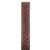 Wool Floral Area Rug in Red