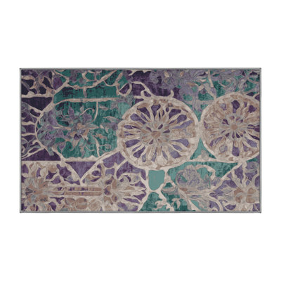Machine Washable Gray Area Rug