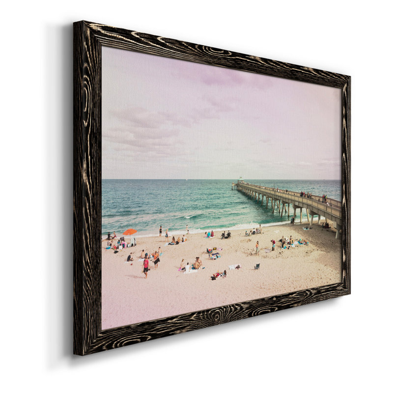 Deerfield Beach - cadre photo, impression sur toile, H 24 po x l 18 po x P 1,5 po, Noir