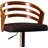 Adjustable Swivel Bar Stool With Wood Back