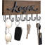 Porte-clés pour décoration murale avec 7 crochets, porte-clés mural organisateur de crochets à clés en bois rustique décor à la maison entrée de ferme, couloir, bureau