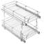 2-Tier Wire Pull Out Cabinet Under Sink Organizer 12x21 Inch Drawer Basket