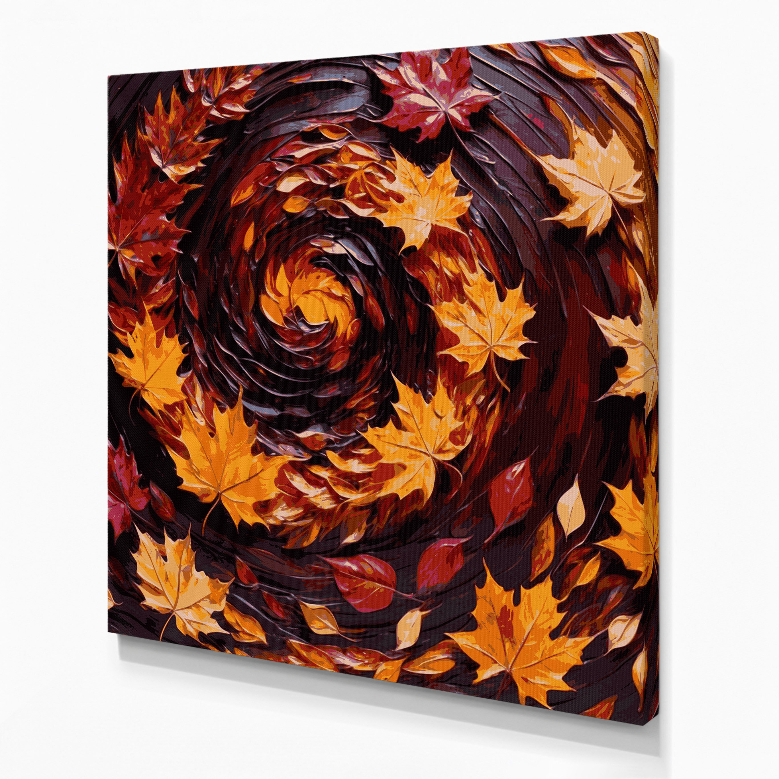 Ophelia & Co. Thanksgiving Autumn leaves and foliage Brown Canvas Wall ...