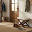 Pouf Porto en similicuir — Crème-1476909960