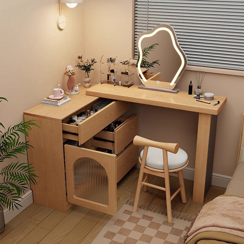 Makeup Vanity with Light mirror,3 drawers,1 chair
