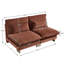 Élégante chaise longue rembourrée sans accoudoirs, canapé simple avec coussins, module de canapé simple combinable-343101535