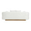 Luxueux canapé de salon avec coussins en tissu d'ameublement en tissu d'ameublement blanc