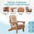 Folding Adirondack Chairs Set Of 2 With Cushion, Hdpe Oversized Patio Chair Weather Resistant-103555377