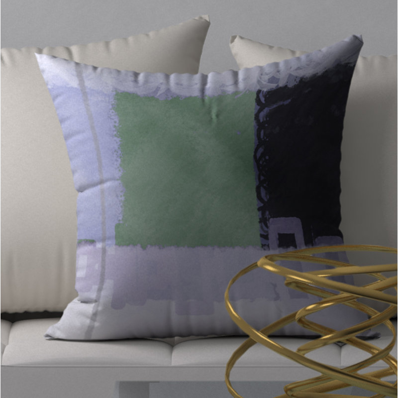 Magnifique housse de coussin décorative carrée et insert, 24" X 24"