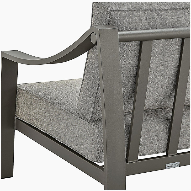 Canapé d'extérieur en aluminium brun Umbriax