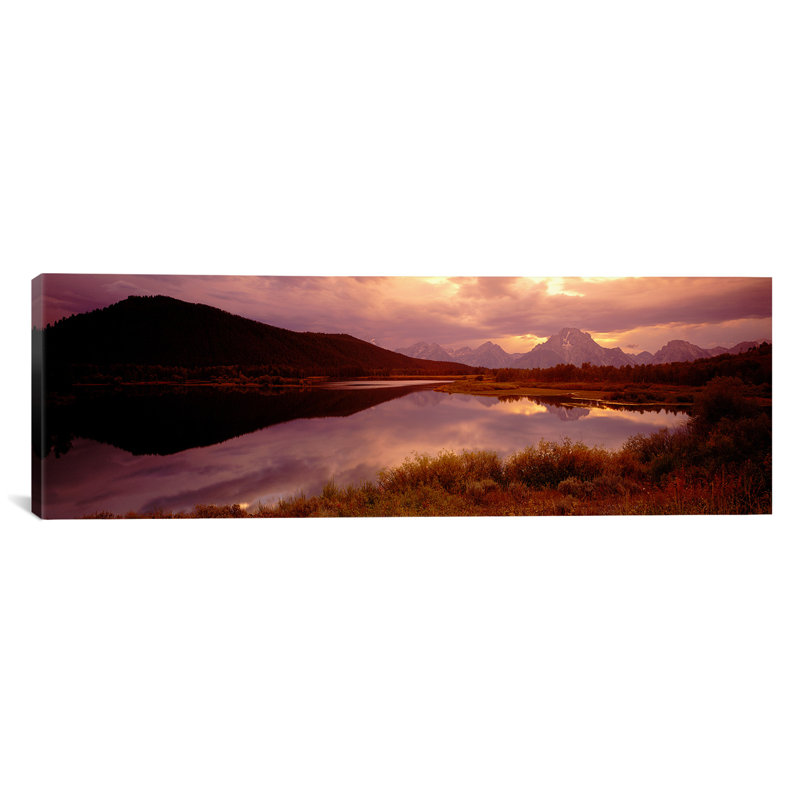 Reproduction de photo panoramique sur toile tendue panoramique, montagnes, parc national de Grand Teton, Wyoming