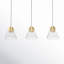 Jeffery 3 Light Glass Dimmable Pendant