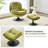 Zenon Velvet Swivel Accent Chair with Ottoman-991307802